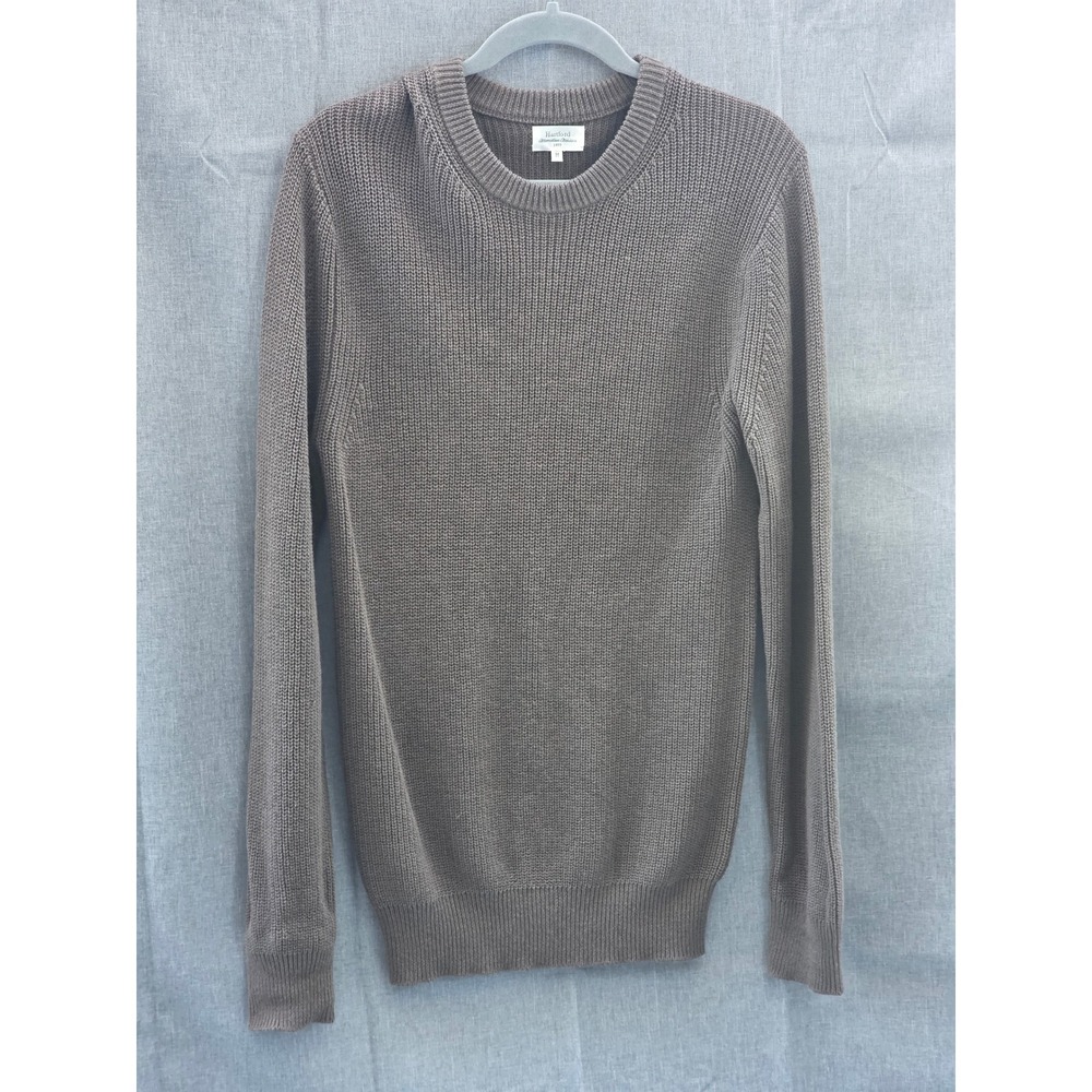 Hartford Alternative Classics Cotton Cashmere Crew Neck Sweater Brown Mens M